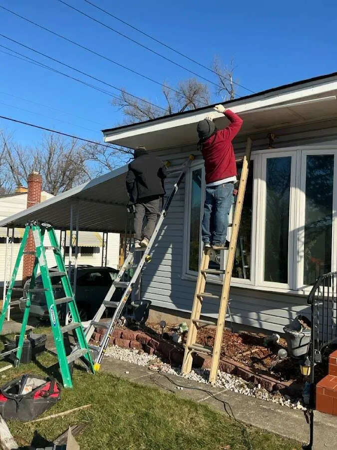 Restoration crew performing exterior repair in Cortlandt